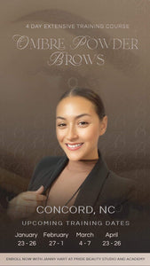 4 DAY NC MARCH 19-22 THE ART OF OMBRE BROWS WITH BONUS TRAINING CORRECTION BROWS