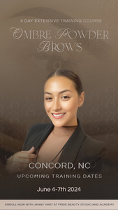 4 DAY NC JUNE 4-7th 2024 / THE ART OF OMBRE BROWS WITH BONUS TRAINING CORRECTION BROWS