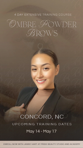 4 DAY NC MAY 14th - May 17th  THE ART OF OMBRE BROWS WITH BONUS TRAINING CORRECTION BROWS ONLINE TRAINING