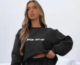 BROW ARTIST Fleece Top Sweatshirt