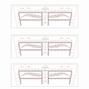 Dual Option Measuring Brow Ruler Stickers 20 Pieces